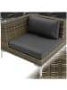tectake Modulares Rattanset, Dicke des Sitzpolsters 11 cm, 89 x 89 x 72 cm