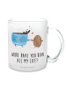 Mr. & Mrs. Panda Becher Kaffee Bohne mit Spruch in Transparent