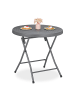 relaxdays Gartentisch in Grau - (H)74 x Ø 80 cm