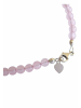 Gemshine Armband Rosenquarz in silver coloured