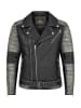 Reichstadt Herren Slim Fit Echtleder Jacke  in Fungi Green