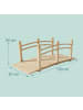 relaxdays Gartenbrücke in Natur - (B)150 x (H)55 x (T)67 cm