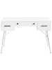 Beliani Schreibtisch MARFLA in Weiß/Schwarz - (W) 120 x (H) 76 x (L) 50 cm