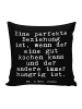 Mr. & Mrs. Panda Couch Kissen Eine perfekte Beziehung ist,... mi... in Schwarz
