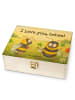 Mr. & Mrs. Panda Tee Organizer Bienen Paar Design mit Spruch in Weiß