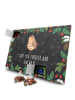 Mr. & Mrs. Panda Tee Adventskalender Eule Zufrieden mit Spruch in Kreidetafel