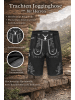 PAULGOS Jogginghose Design Trachten Lederhose Bermuda Shorts Kurz JOK5 in Schwarz