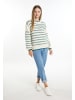 DreiMaster Damen Strickpullover in Wollweiss Grün