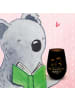 Mr. & Mrs. Panda Gold Windlicht Bären mit Blumenkranz mit Spruch in Schwarz