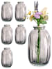 Praknu Kleine Glasvasen - 6er Set - Vintage Stil - Runde & Stabile