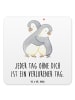 Mr. & Mrs. Panda Untersetzer Pinguine Kuscheln mit Spruch in Weiß