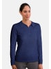 CASH-MERE.CH Poloshirt Langarm in Navy Blau