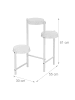 relaxdays Pflanzenständer in Weiß - (B)55 x(H)61 x (T)30 cm