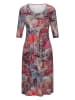GOLDNER Kurzgröße:  Jerseykleid Florales Druckkleid mit Rundhals in bunt / gemustert