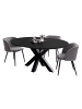 58 aufm Kessel ESSTISCH Rund ausziehbar Edda 9 130 x 130 x 78 Küchentisch Schwarzstahl