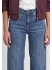 Street One High Waist Wide Leg Jeans im Loose Fit in Medium Blue Soft Washed