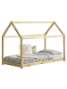 en.casa Kinderbett Netstal in Beige (L)200cm (B)90cm