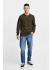BLEND Strickpullover BHPullover 20716804  Basic Strickpullover mit Logo-Label in oliv
