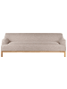 Beliani 3-Sitzer Sofa SOSJO in Braun - (W) 219 x (H) 74 x (L) 83 cm