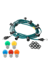 SPICELITE Garten Party Lichterkette Illu 50 bunte LED Kugellampen 30m grün