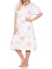 NORMANN Kurzarm Nachthemd floraler Print in gelb