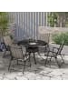 COSTWAY 2er Set Gartenstühle Polyrattan in Grau