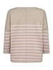 SAINT TROPEZ Strickpullover MilaSZ Oversize fit in Plaza Taupe Pink Stripe