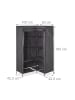 relaxdays 3x Eckkleiderschrank in Anthrazit - (B)100 x (H)169 x (T)83 cm