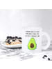 Mr. & Mrs. Panda Tasse Avocado Glücklich mit Spruch in Transparent