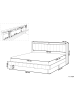 Beliani Doppelbett mit LED BEAULIEU in Beige/Schwarz - (W) 168 x (H) 103 x (L) 218 cm