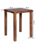 FineBuy Bartisch in Braun / Sheesham / 80x80x110