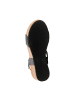 Divine Factory Noga Laura Edge Sandalen aus Leder mit Keilabsatz Schwarz