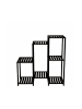 relaxdays Blumenregal in Schwarz - (B)80 x (H)81 x (T)28,5 cm