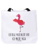 Mr. & Mrs. Panda Shopper Flamingo Yoga mit Spruch in Weiß