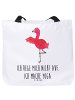 Mr. & Mrs. Panda Stofftasche Flamingo Yoga mit Spruch in Weiß