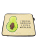Mr. & Mrs. Panda Hülle Laptop Avocado Kern mit Spruch in Gelb Pastell