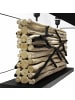 Licht-Erlebnisse Tischlampe (B)80 x (L)25 x (H)56 cm in Holz (Natur) Schwarz