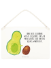 Mr. & Mrs. Panda Schild Avocado Kern rollt mit Spruch in Transparent