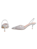 Ital-Design High Heel in Silber und Grau