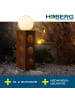 HOBERG Dekosäule Metall LED Beleuchtung Garten Deko Design Rostoptik 84cm