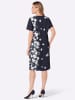 Sieh an! Druckkleid in marine-ecru-bedruckt