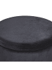 Beliani 2er-Set Pouf DORIS in Schwarz/Silber