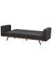 Beliani Schlafsofa HJULBY in Schwarz/Braun - (W) 220 x (H) 90 x (L) 82 cm