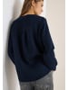 Cecil Bluse in Unifarbe in Blau
