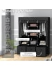 HOMCOM Stoffschrank in Schwarz 125L x 43B x 162,5H cm