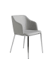 Angel Cerdá Stuhl 4050 in Grau/Stahl – (B)51 x (H)79 x (T)56 cm