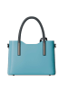 Kmisso Henkeltasche in Turchese/Nero