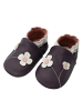 Yalion Baby-Lederlaufschuhe mit rutschfester Sohle – lila mit Blumenmuster