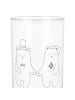 Mr. & Mrs. Panda Wasserglas Bär Heirat mit Spruch in Transparent