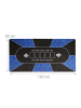 relaxdays Pokermatte in Blau/ Schwarz - 120 x 60 cm